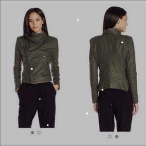 Ark & Co Asymmetrical Zip Faux Suede Moto Jacket